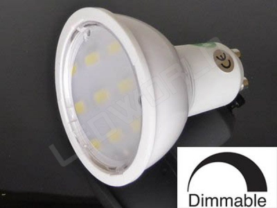 Ampoule LED GU10 - 9 leds - Dimmable - Blanc naturel