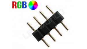 Double raccord 4 pins noir pour ruban led RGB