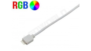 Connecteur ruban led RGB avec câble - Prise mâle