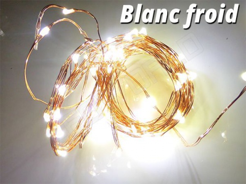 Guirlande LED en cuivre 5m 50 lucioles avec alimentation