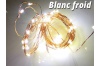 Guirlande LED en cuivre Blanc Froid 5 mètres 50 lucioles avec alimentation