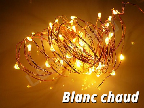 Guirlande LED en cuivre 5m 50 lucioles avec alimentation