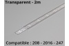 Diffuseur pour profilé aluminium 208-247-2016 - Transparent - 1m