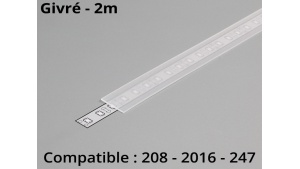 Diffuseur pour profilé aluminium 208-247-2016 - Givré - 2m