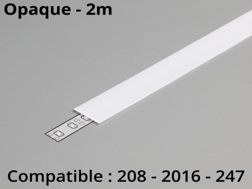 Diffuseur pour profilé aluminium 208-247-2016 - Opaque - 2m