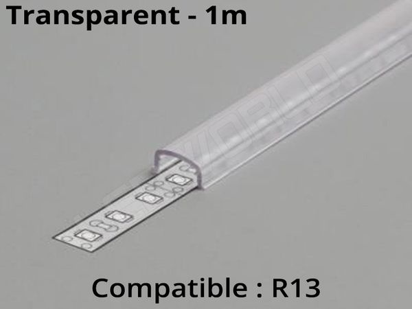 Diffuseur pour profilé aluminium R13 transparent - 2m