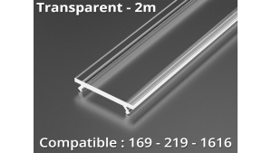 Diffuseur pour profilé aluminium 169-219-1616 - Transparent - 2m