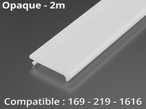 Diffuseur pour profilé aluminium 169-219-1616 - Opaque - 1m