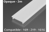 Diffuseur pour profilé aluminium 169-219-1616 - Opaque - 1m