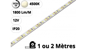 Ruban Bande led haute puissance pour profilé aluminium-Blanc naturel 4500K-12V