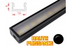 Réglette LED plate Haute Puissance - 16x9mm - Noire + Alimentation 12V