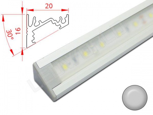 Réglette profilé LED plan de travail cuisine - inclinée 2016 - Aluminium