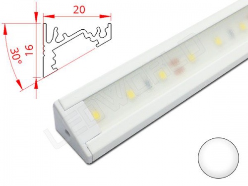 Réglette profilé LED plan de travail cuisine - inclinée 2016 - Aluminium