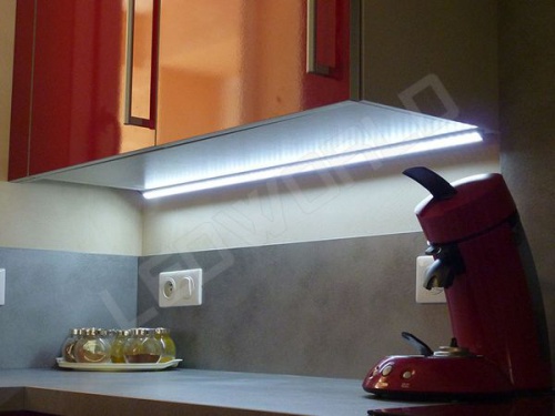 Réglette LED Angulaire 45° Profilé aluminium-16x16mm-Couleur Alu