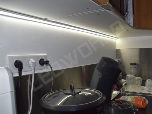 Réglette LED Encastrable - 24x7mm - Aluminium + Alimentation 12V