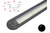 Réglette LED Encastrable - 24x7mm - Noire + Alimentation 12V