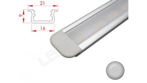 Réglette LED Encastrable - 21x9mm - Aluminium + Alimentation 12V