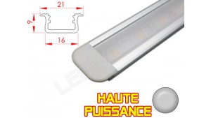 Réglette LED Encastrable - 24x7mm - Aluminium + Alimentation 12V