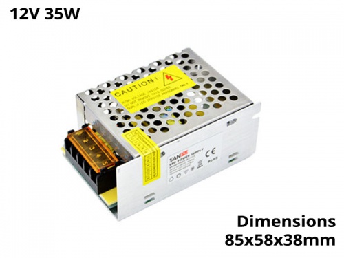 Alimentation Transformateur Convertisseur Ruban Led 36 Watts 12V IP20