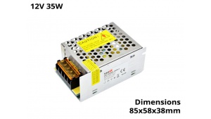 Alimentation Transformateur é découpage spéciale LED 36 Watts 12V IP20 - Metal