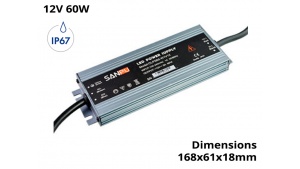 Alimentation Transformateur Etanche IP67 60 Watts 12V