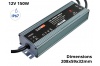Alimentation Transformateur Etanche IP67 150 Watts 12V