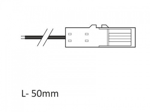 Cable pour ruban Led 2x0.35mm² Lg 1.80m - prise mâle