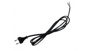 Cable d'alimentation prise mâle 220V 2x0.75mm² Lg 4m