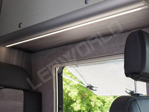 Réglette LED Plate 20x8mm Couleur Alu Camping-car Utilitaire 12V