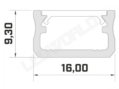 Réglette LED Plate 20x8mm Couleur Noire Camping-car Utilitaire 12V