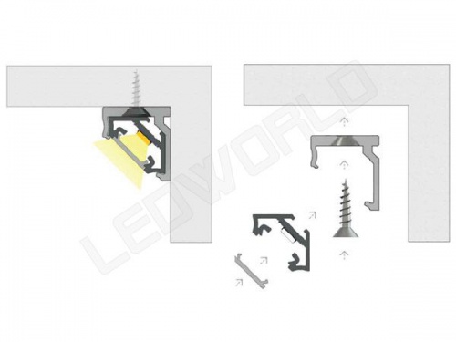 Réglette LED plate 20x8mm Couleur Noire Camping Car/Utilitaire 12V