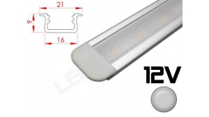 Réglette LED Encastrable 21x9mm Couleur Alu Camping Car/Utilitaire 12V