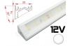 Réglette LED inclinée 30° 20x16mm Couleur blanche Camping Car/Utilitaire 12V