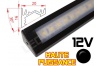 Réglette LED Inclinée 30° Haute Puissance 20x16mm - Couleur Noire Camping Car/Utilitaire 12V