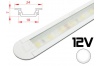 Réglette LED castrable 24x7mm Couleur blanche Camping Car/Utilitaire 12V