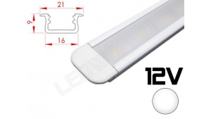 Réglette LED Encastrable 21x9mm Couleur Blanche Camping Car/Utilitaire 12V