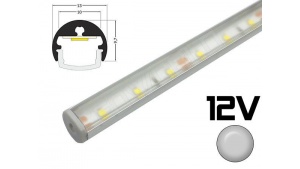 Réglette LED Orientable Ø13mm Couleur Alu Camping Car/Utilitaire 12V