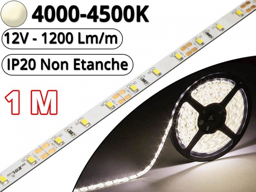 Ruban Led Pro Blanc Naturel 4500K -1 mètre-IP20