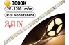 Ruban Led Pro Blanc Chaud 3000K -2,5 mètres-IP20