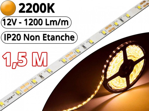 Ruban Led Pro Blanc Extra Chaud 2200K - 1,5 mètre-IP20