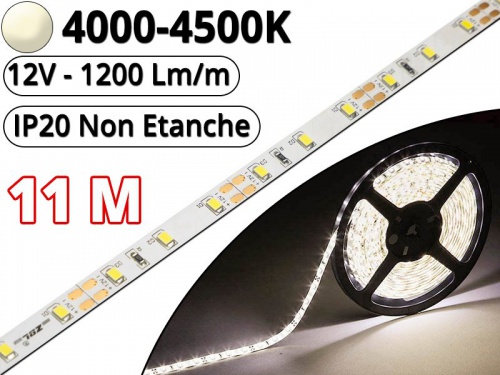 Ruban Led Pro Blanc Naturel 4500K - 11 mètres-IP20