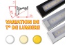 Réglette LED Inclinée 30° 20x16mm-Changement Température (CCT) + Alimentation 12V