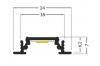 Réglette LED Encastrable 24x7mm-Changement Température (CCT) + Alimentation 12V