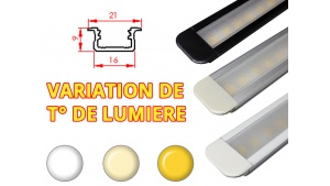 Réglette LED Encastrable 21x9mm-Changement Température (CCT) + Alimentation 24V