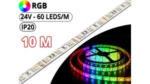 Kit Ruban Led RGB Pro Haute Puissance - 10 Mètres - 24V - 60L/M - 14 W/M