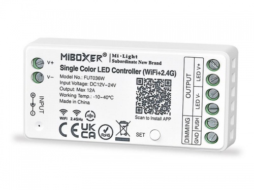 Contrôleur Mono couleur MiLight Wifi bluetooth 12-24v - 2.4 Ghz - Multizones