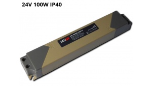 Alimentation Transformateur Slim à découpage pour LED 100 Watts 24V IP40